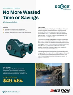 Motion/Dodge: Gearing Wastewater Industry Success Story