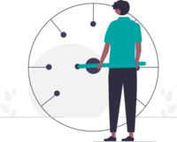Eine Illustration einer Stoppuhr