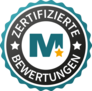 Ein zertifiziertes Siegel von Meinungsmeister, das die Echtheit aller Bewertungen garantiert.