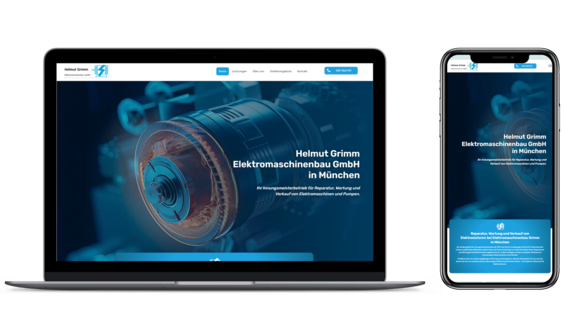 Beispiel einer Kunden-Website aus unserem Portfolio