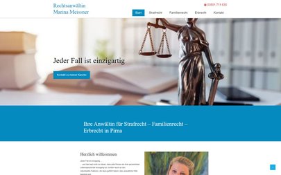 Website Rechtsanwaltskanzlei Marina Meissner