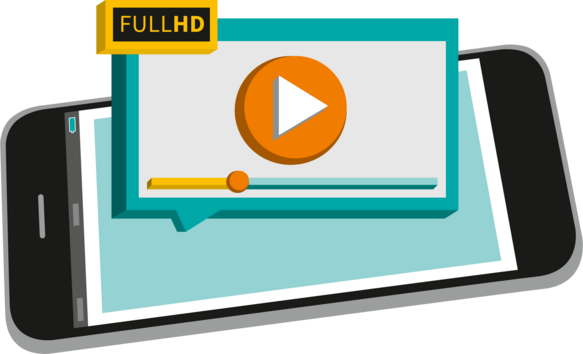 Illustration einer Stadtkarte mit markierten Standorten; eine Sprechblase daneben hat den Text "Immer gefunden werden".