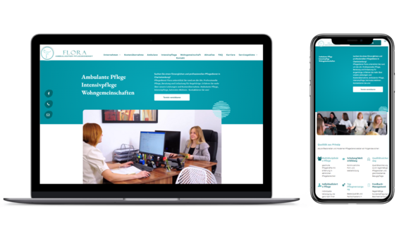 Beispiel einer Kunden-Website aus unserem Portfolio