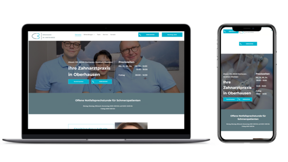 Beispiel einer Kunden-Website aus unserem Portfolio