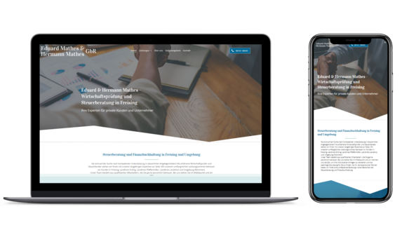 Beispiel einer Kunden-Website aus unserem Portfolio