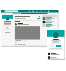 Unternehmensseite Desktop und Mobile Anssicht.