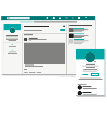 Unternehmensseite Desktop und Mobil