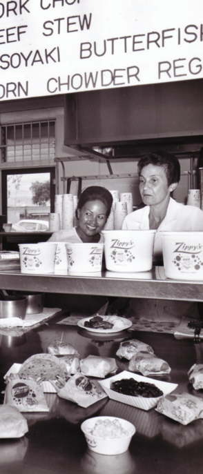 The McCully menu board above the fast-food counter, 1966