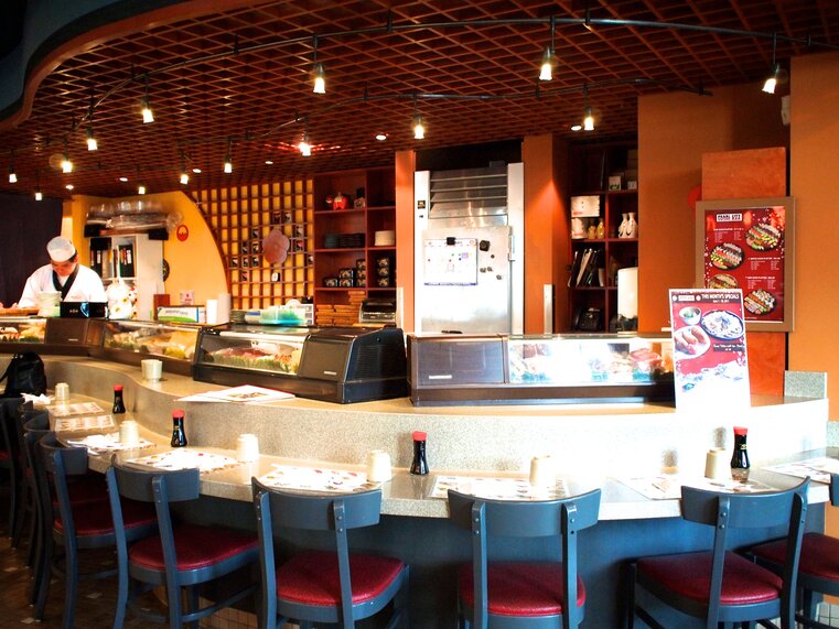 The sushi bar inside Zippy's Pearl City