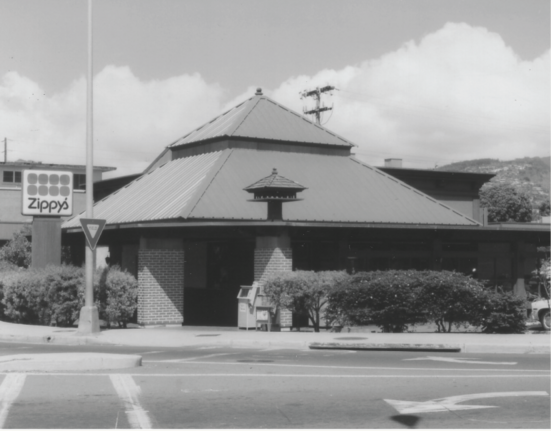 Zippy's Kapahulu with its pagoda roof