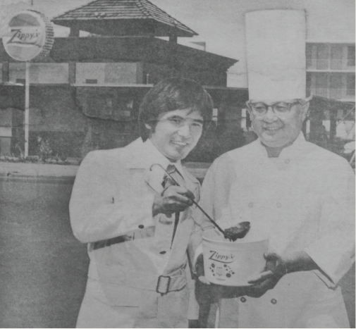 Manager Lawrence Uchima and Chef Masa Uehara at Zippy's Kapahulu, Honolulu Star-Bulletin