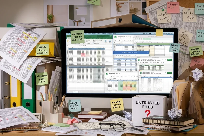 Close-up of a hand reviewing a financial report on a laptop, indicating focus on business analysis.