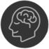 Calm icon, brain relaxing