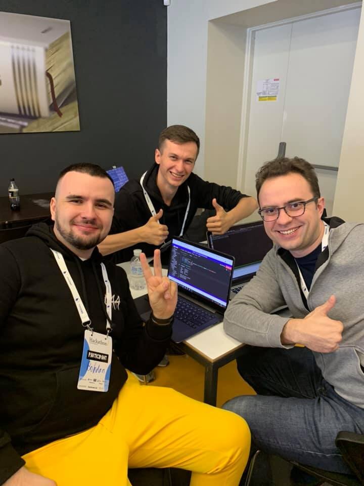 Max and Frol at the hackathon