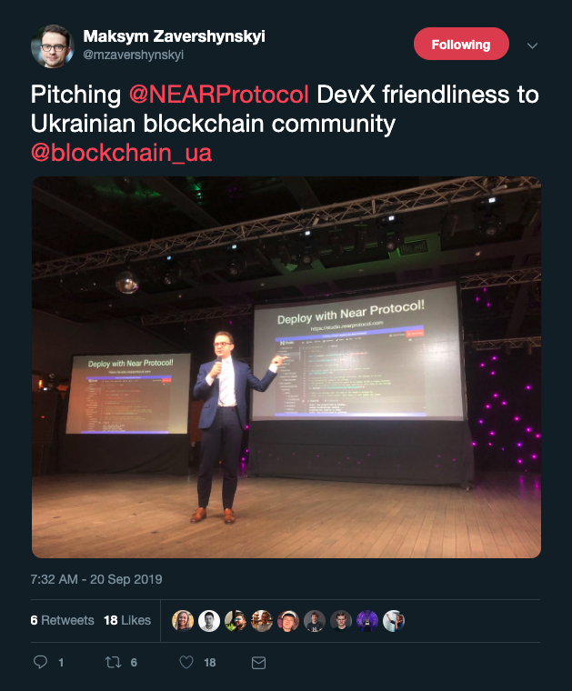 Max presenting at Blockchain UA
