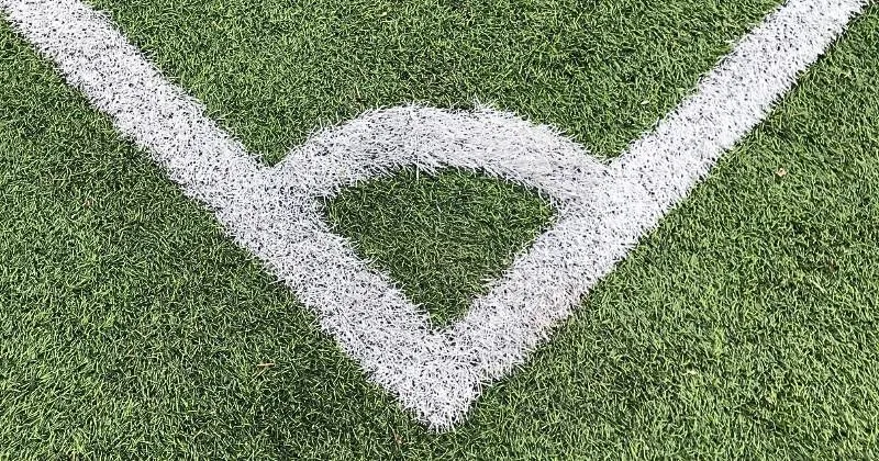 corner markings of a football pitch