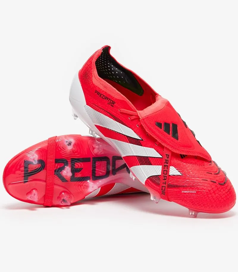 adidas Predator Elite Fold Tongue Fg football boots in red with white and black details