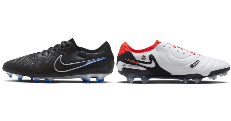 nike tiempo football boots in black and white