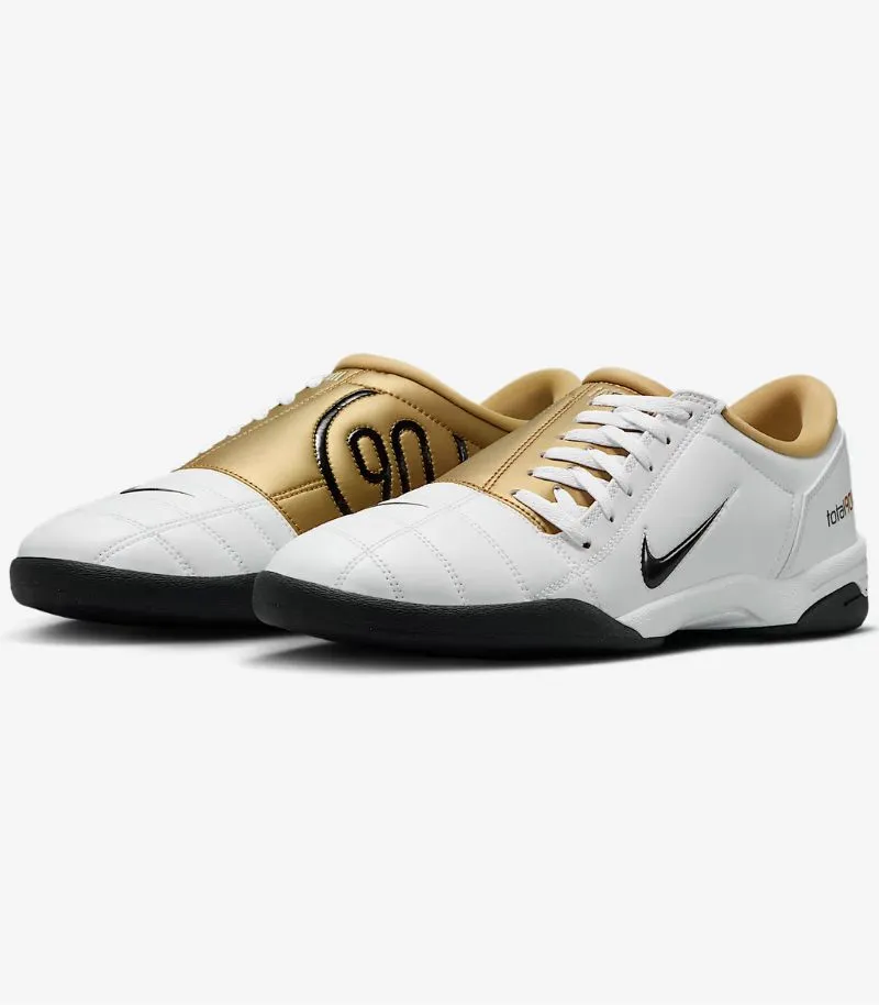 white and gold total 90 shoes