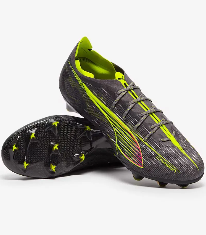 puma ultra 5 carbon football boots in black and yellow