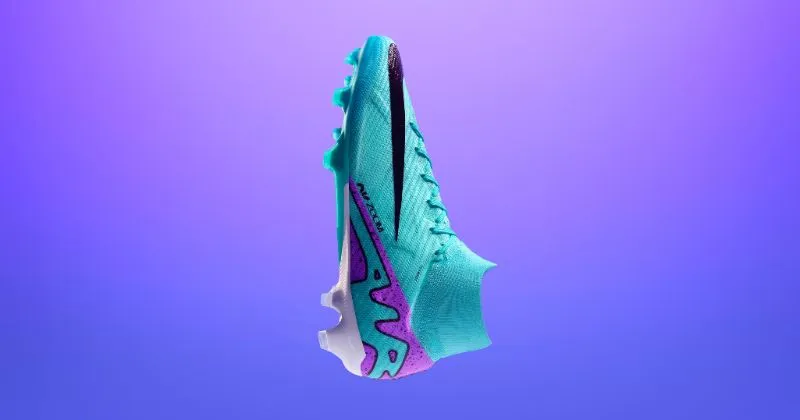 nike mercurial superfly 9 football boot peak ready pack side view in light blue