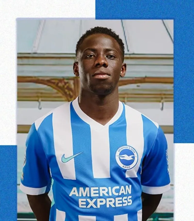 brighton blue and white stripes home kit