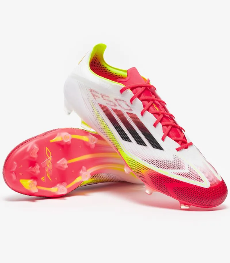 adidas f50 football boots in white, orange and yellow