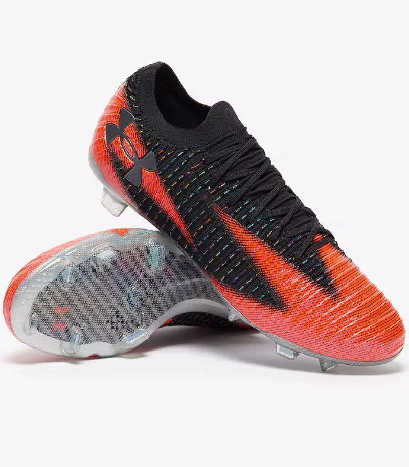 under armour shadow elite football boots in black and orange 