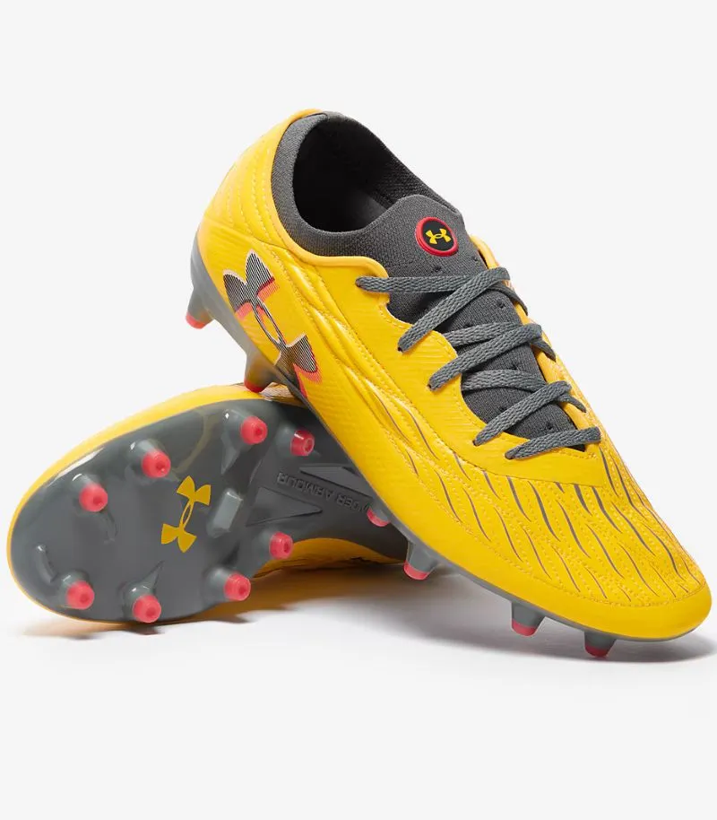 Under Armour Magnetico Pro 4 footall boots in yellow and grey