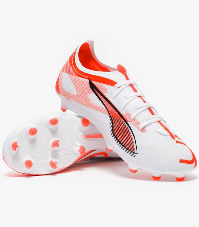 puma ultra 5 football boots in orange and white