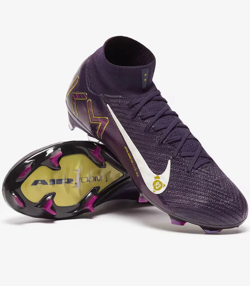 nike mercurial superfly x elite boots in purple and gold