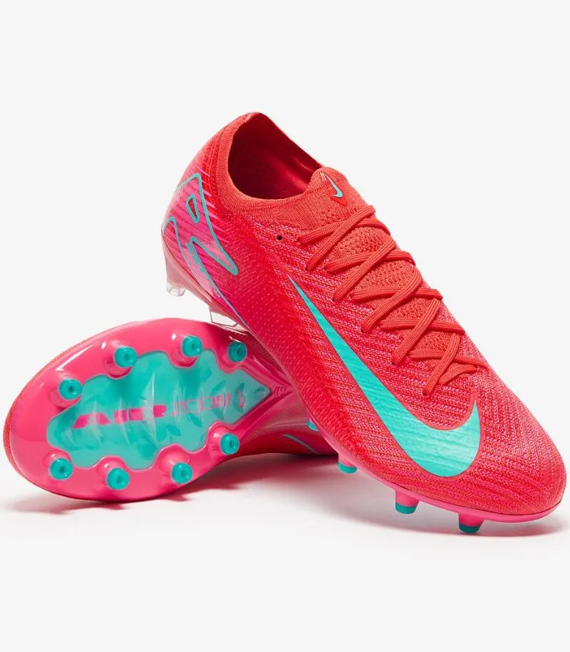 Nike Mercurial Vapor 16 Elite football boots in bright cherry red with turquoise details 