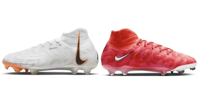 nike phantom luna football boots in white and red