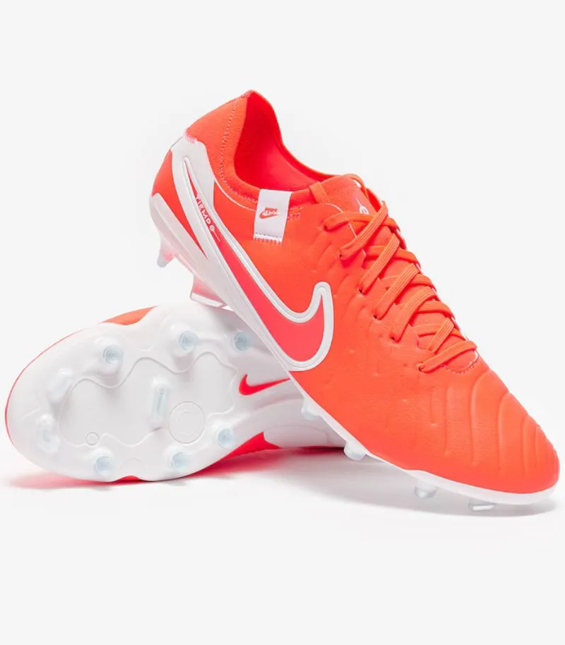 nike tiempo legend 10 pro football boots in orange and white