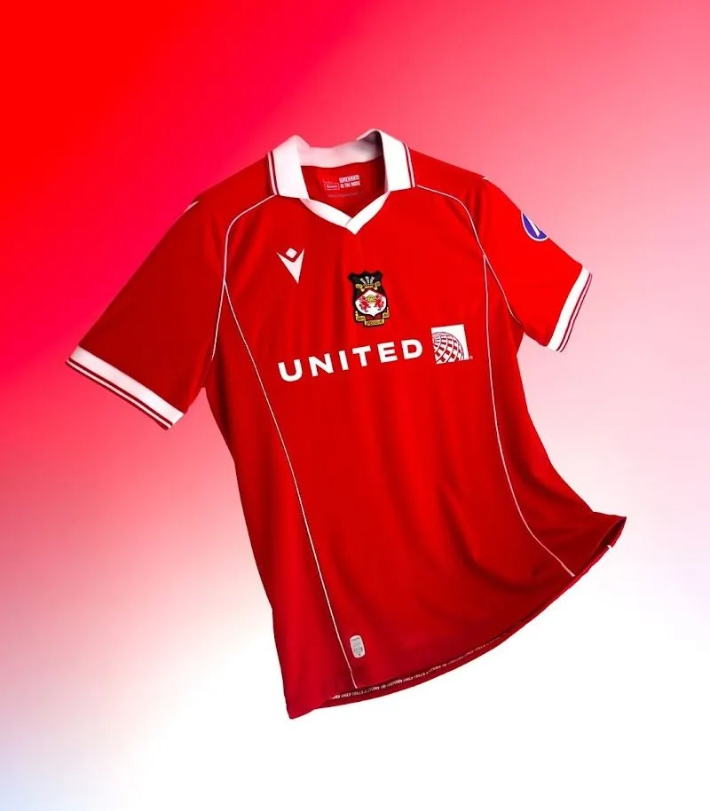 wrexham new home shirt in red