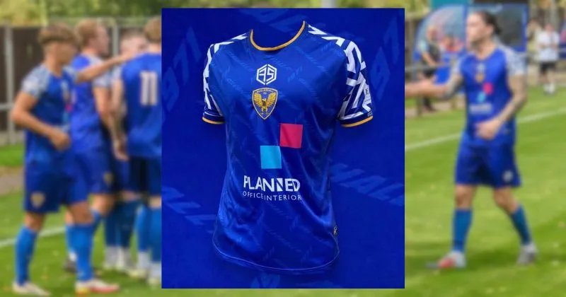 eccleshall fc 2023-24 home shirt in blue
