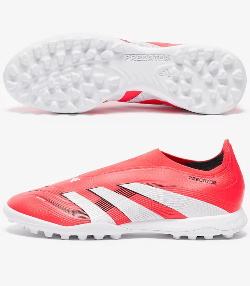 adidas predator elite football boot in red and white astro turf boot version