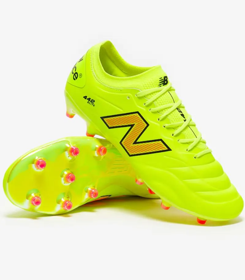 new balance 442 V2 football boots in neon yellow and orange