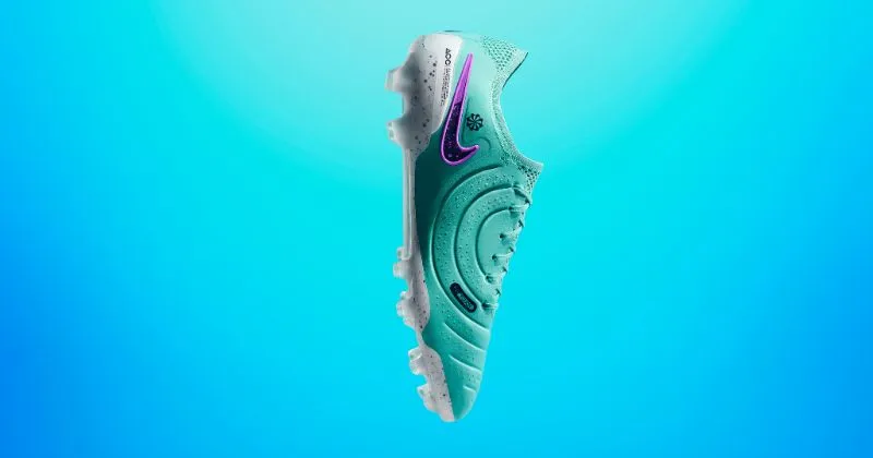 nike tiempo legend 10 football boot peak ready pack instep view in light blue