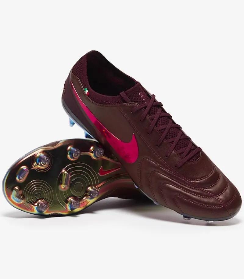 nike tiempo legend x luxe football boots in dark red