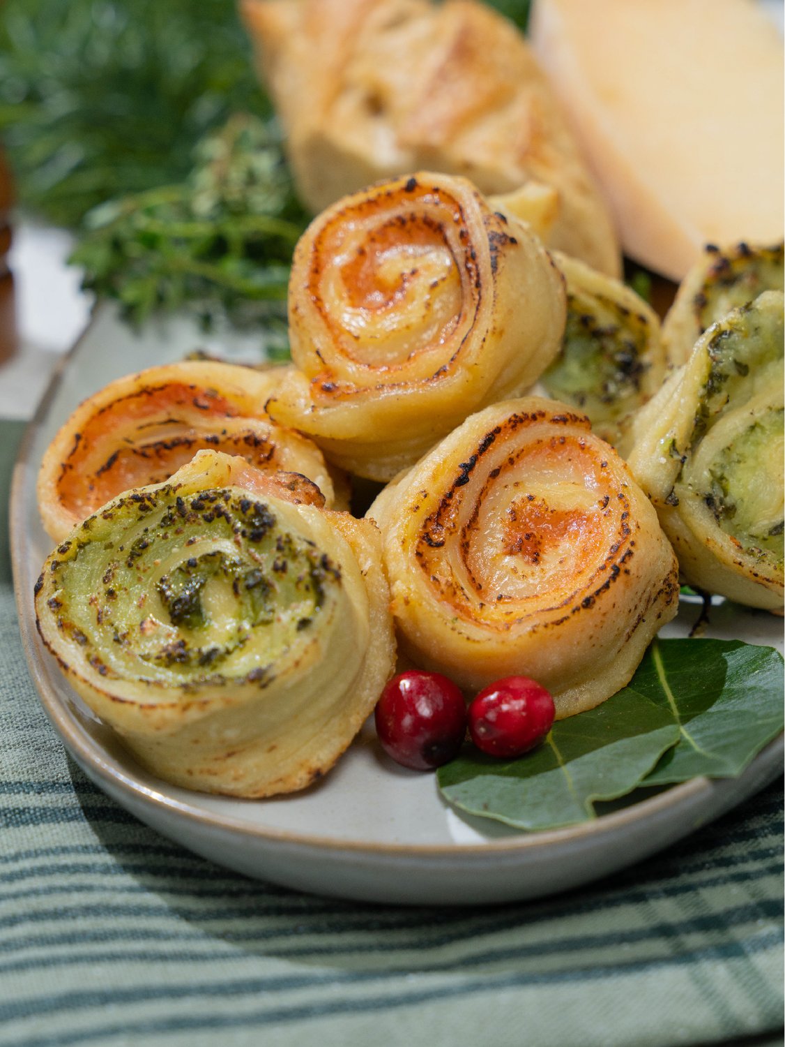 Flaky Caprese Pinwheels
