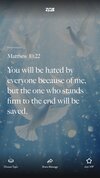 Matthew 10:22