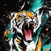 a roaring tiger illustration