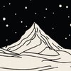 a drawing of a mountain