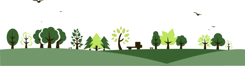 Decorative trees and nature divider