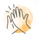 Illustrated icon of hands high fiving