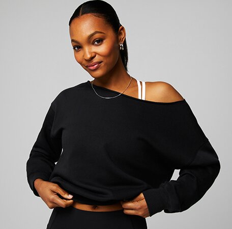 Year Round Terry Off Shoulder Sweatshirt