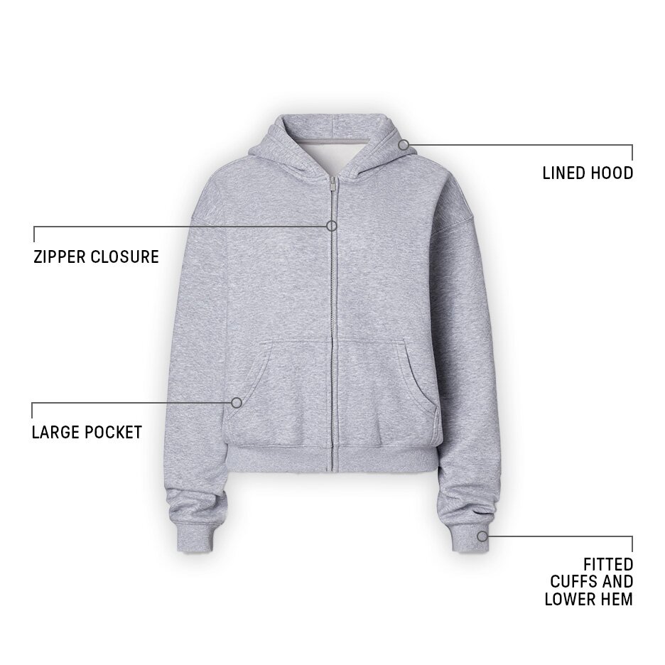 Cozy Fleece Full Zip Hoodie