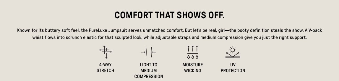 Booty Scrunch PureLuxe V-Back Jumpsuit