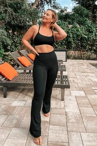 Oasis PureLuxe High-Waisted Pocketed Kick Flare